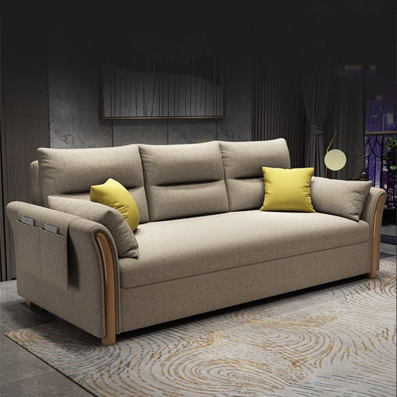 Convertibile divano di divano di divano di divano di divano di divani a fusione di cotone a braccio svasato contemporaneo
