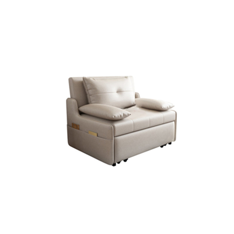 Divano di divano con divano con bidone in cotone contemporaneo convertibile in grigio