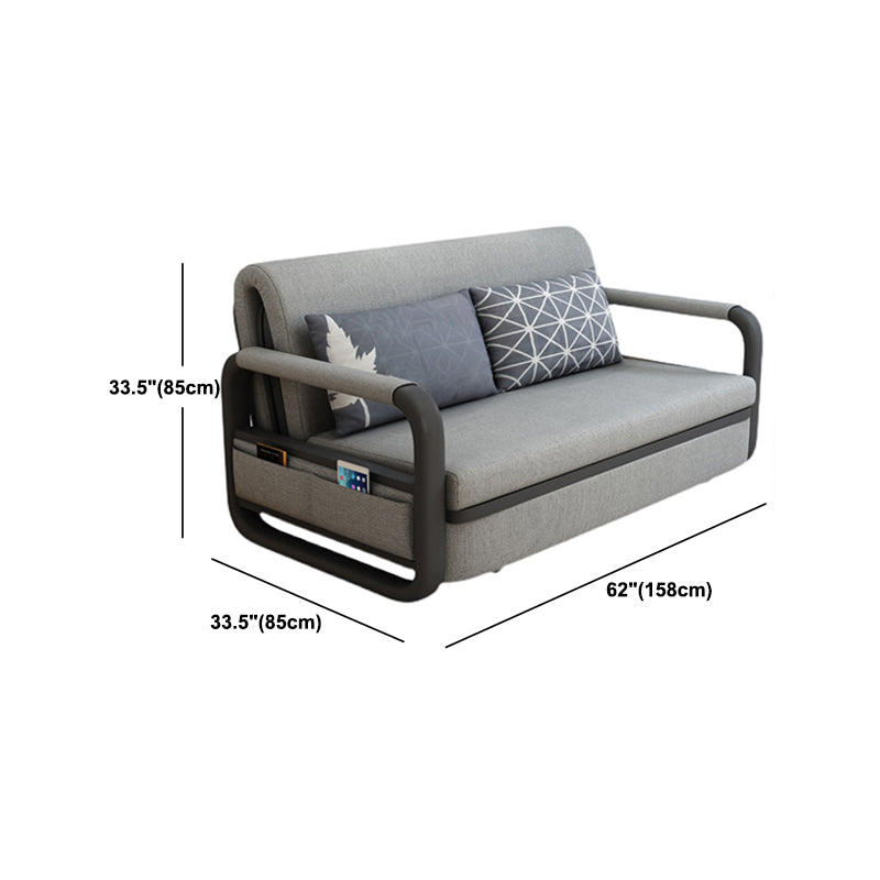 33.46 "H Linnen hedendaagse vierkante armbank Bed Vouwbare bank