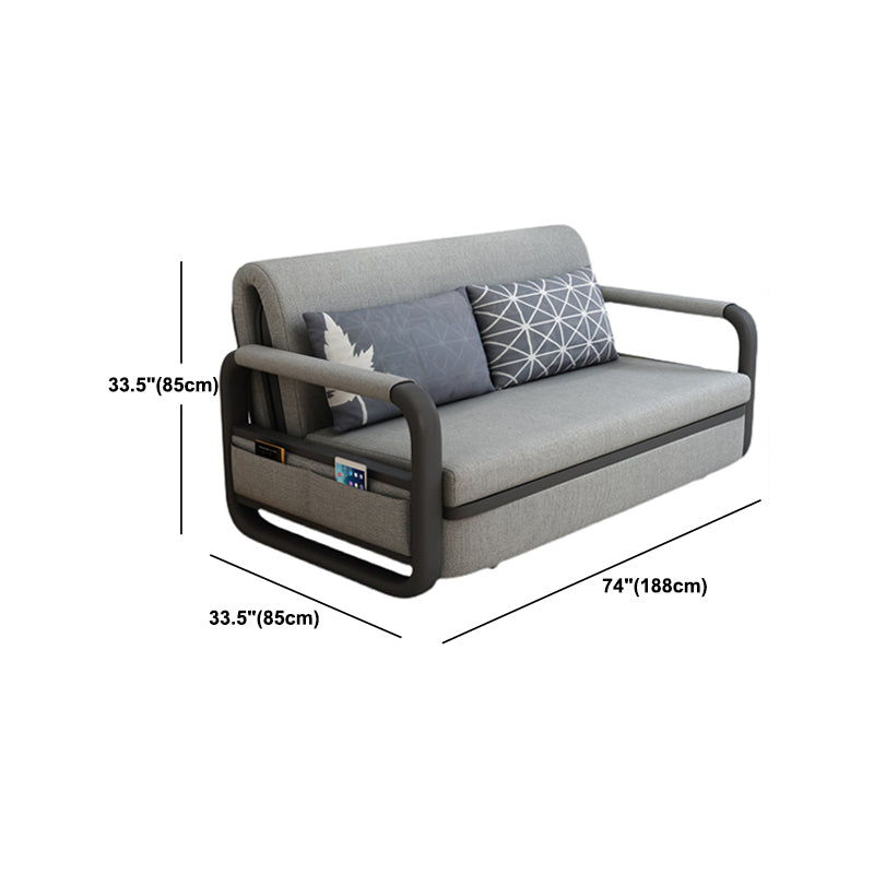 33.46 "H Linnen hedendaagse vierkante armbank Bed Vouwbare bank