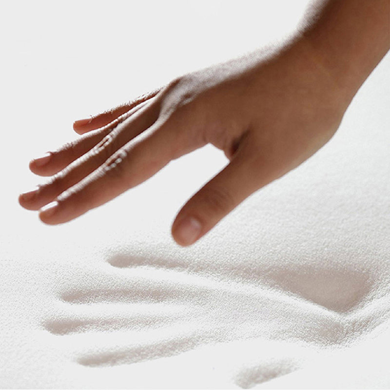 Armless Contemporary Cotton Blend Bed Sofa Couch with Pillows