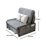 Convertible Contemporary Armless Bed Sofa Couch with Pillows