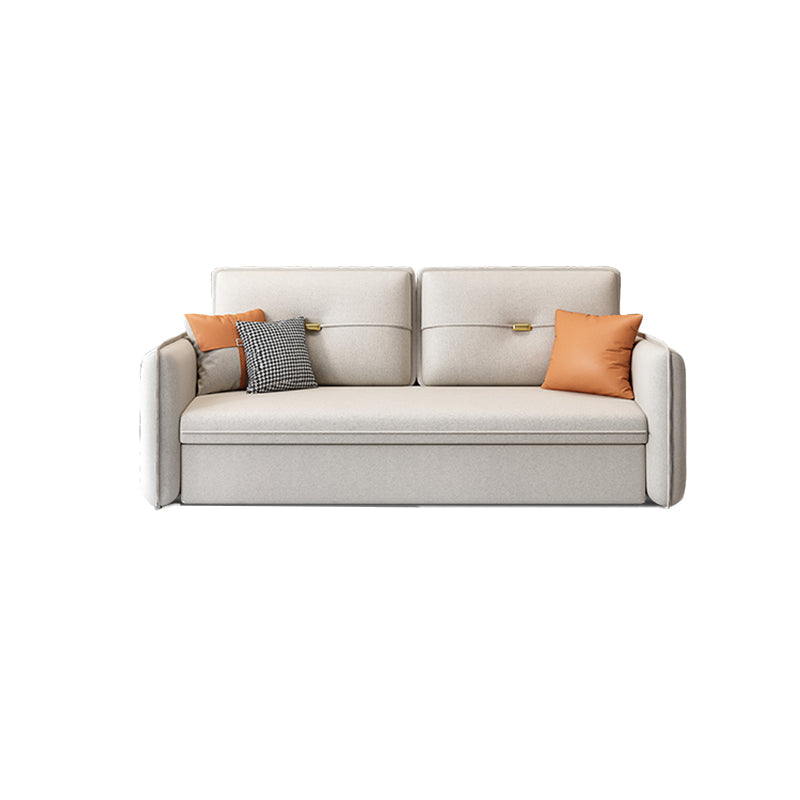 Camino de cama resistente a manchas de cuero sintética de brazo cuadrado contemporáneo