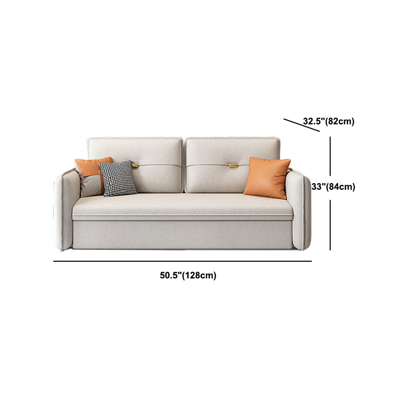 Camino de cama resistente a manchas de cuero sintética de brazo cuadrado contemporáneo