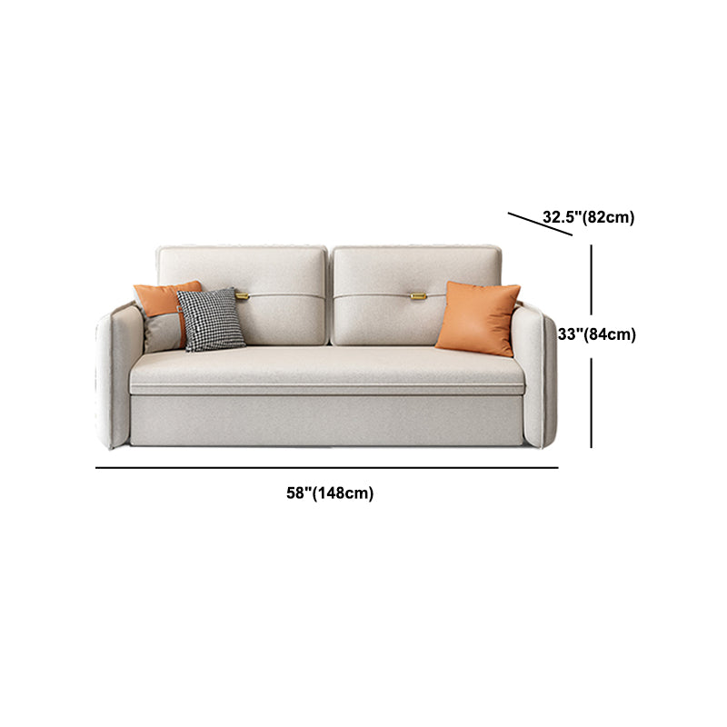 Camino de cama resistente a manchas de cuero sintética de brazo cuadrado contemporáneo