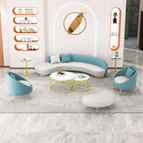 Contemporary Curved Sofa Armless Sofa for Living Room, Apartment