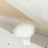 Letto di divano a braccio quadrato di cotone convertibile contemporaneo in beige