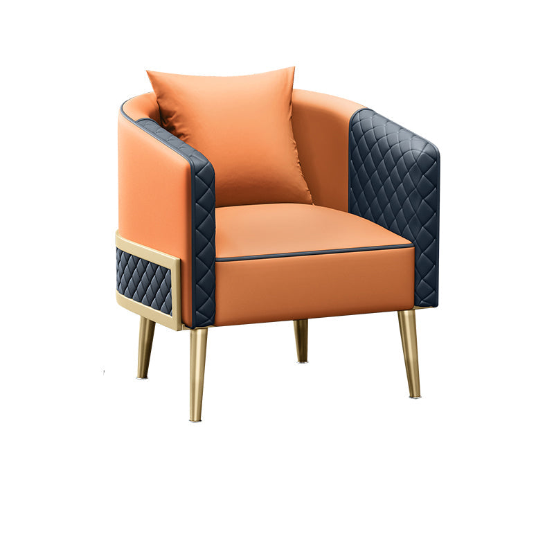 Divano a forma di luna curva contemporanea in pelle finta per soggiorno per soggiorno