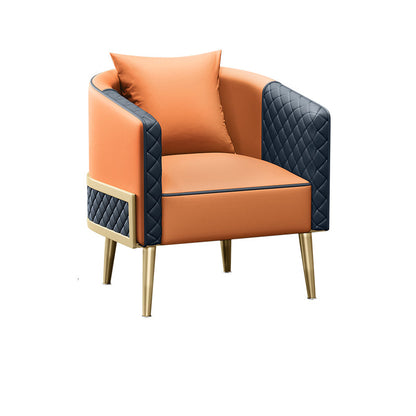 Divano a forma di luna curva contemporanea in pelle finta per soggiorno per soggiorno