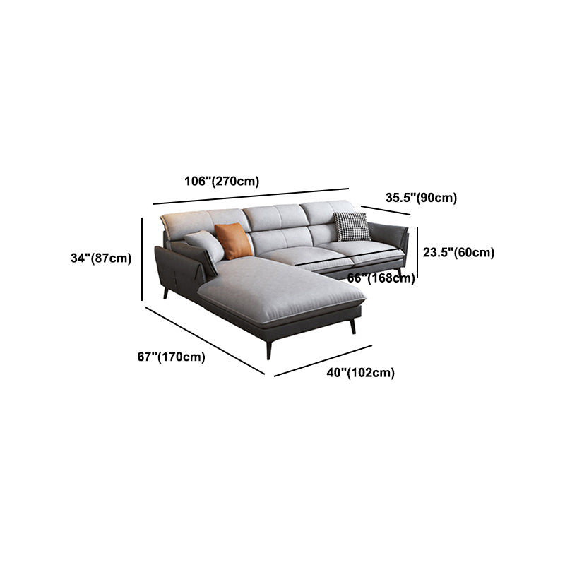 Contemporary Faux Leather Square Arm Sofa Sewn Pillow Back Sfa