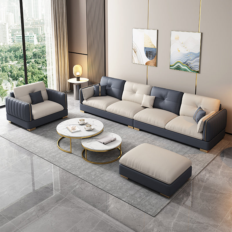 30,7 "H divano e chaise di braccio quadrato in fico scandinavo per soggiorno