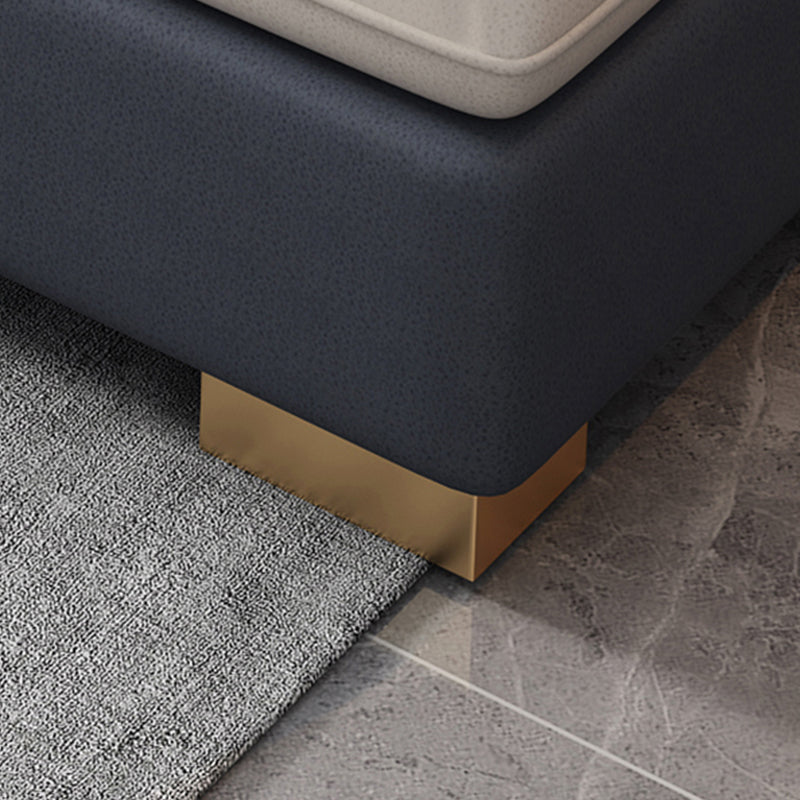 30,7 "H divano e chaise di braccio quadrato in fico scandinavo per soggiorno