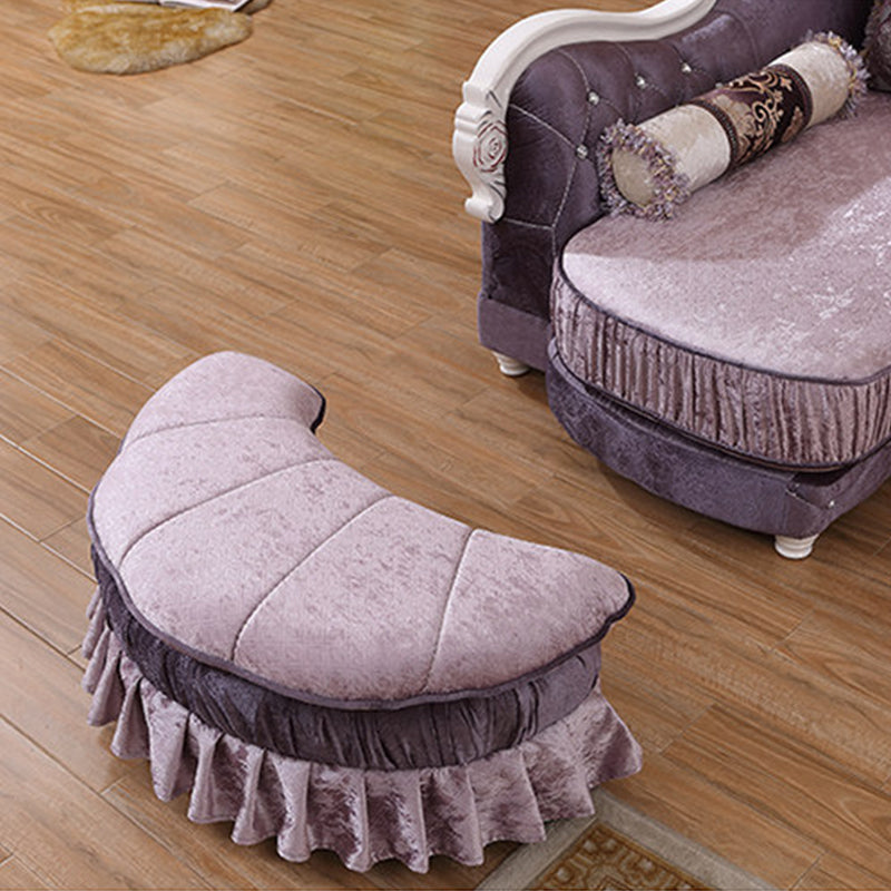 Divano a 4 posti in legno tradizionale di divano braccio svasato con cuscini