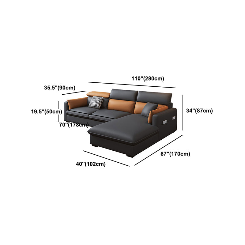 Divano contemporaneo di divano in pelle finta con cuscini di padri