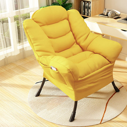 Solid Color Leather and Cotton Blend Accent Chair Set with Storage Yellow Clearhalo 'Accent Chairs' 'accent_chairs' 'Chairs & Seating' 'furn' 'furn_accent_chairs' 'Furniture' 'Living Room Furniture' 5436955