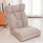 Linen Blend Sewn Pillow Back Chair for Apartment 21.65" Long Khaki Non-Swivel Clearhalo 'Accent Chairs' 'accent_chairs' 'Chairs & Seating' 'furn' 'furn_accent_chairs' 'Furniture' 'Living Room Furniture' 5437018