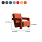 Solid Color Tight Back Square Arms Accent Chair Set with Fabric Seat