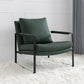 Microfiber and Genuine Leather Genuine Leather Sled Accent Chairs Dark Green Clearhalo 'Accent Chairs' 'accent_chairs' 'Chairs & Seating' 'furn' 'furn_accent_chairs' 'Furniture' 'Living Room Furniture' 5437071