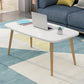 Modern Style Manufactured Wood Cocktail Table 4 Legs Coffee Table 31.5"L x 16"W x 16.5"H White Drawers Not Included Clearhalo 'Coffee & Accent Tables' 'Coffee Tables' 'coffee_tables' 'furn' 'furn_coffee_tables' 'Furniture' 'Living Room Furniture' 5437147