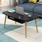 Modern Style Manufactured Wood Cocktail Table 4 Legs Coffee Table Black Drawers Included Clearhalo 'Coffee & Accent Tables' 'Coffee Tables' 'coffee_tables' 'furn' 'furn_coffee_tables' 'Furniture' 'Living Room Furniture' 5437158
