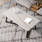 Glam Style Slate Top White Gold/black Top Black Metal Footer Coffee Table White Gold Clearhalo 'Coffee & Accent Tables' 'Coffee Tables' 'coffee_tables' 'furn' 'furn_coffee_tables' 'Furniture' 'Living Room Furniture' 5437206