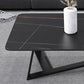 Glam Style Slate Top White Gold/black Top Black Metal Footer Coffee Table Clearhalo 'Coffee & Accent Tables' 'Coffee Tables' 'coffee_tables' 'furn' 'furn_coffee_tables' 'Furniture' 'Living Room Furniture' 5437210