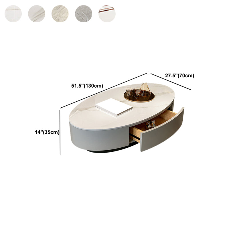 Table basse de base de piédestal noir glam avec un dessus en ardoise et un tiroir