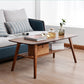 Nordic Style Wood/tan Solid Wood with Storage Rack Coffee Table Clearhalo 'Coffee & Accent Tables' 'Coffee Tables' 'coffee_tables' 'furn' 'furn_coffee_tables' 'Furniture' 'Living Room Furniture' 5437257