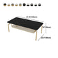 Glam Coffee Table with Slate Rectangle Top and 4 Legs Bunching Tables