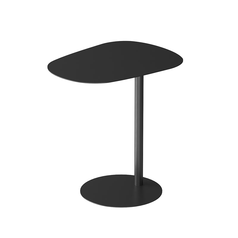 Mid-Century Metal Geometric End Table Pedestal Side Table for Living Room