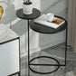 Mid-Century Modern Iron 2-Tier Side Table in Black and White Clearhalo 'Coffee & Accent Tables' 'End & Side Tables' 'end_side_tables' 'furn' 'furn_end_side_tables' 'Furniture' 'Living Room Furniture' 5437698