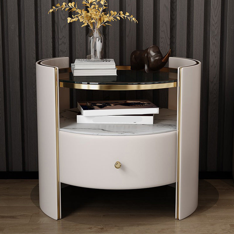20" Tall 1 - Drawer Nightstand with Shelf Bedside Cabinet With Legs Clearhalo 'Bedroom Furniture' 'furn' 'furn_night_stand' 'Furniture' 'night_stand' 'Nightstands' 5437733
