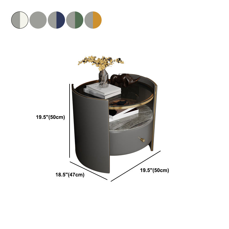 20" Tall 1 - Drawer Nightstand with Shelf Bedside Cabinet With Legs Clearhalo 'Bedroom Furniture' 'furn' 'furn_night_stand' 'Furniture' 'night_stand' 'Nightstands' 5437748