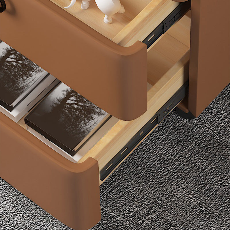 Contemporary Solid Wood Nightstand 23" Tall Night Table with Glass Top Clearhalo 'Bedroom Furniture' 'furn' 'furn_night_stand' 'Furniture' 'night_stand' 'Nightstands' 5437758