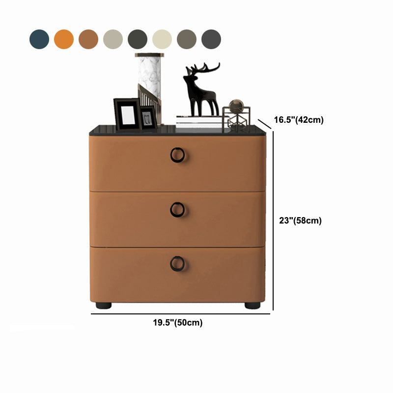 Contemporary Solid Wood Nightstand 23" Tall Night Table with Glass Top Clearhalo 'Bedroom Furniture' 'furn' 'furn_night_stand' 'Furniture' 'night_stand' 'Nightstands' 5437762