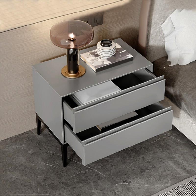Wood 2-drawer Nightstand 20" Tall Accent Table Nightstand with 4 Legs Clearhalo 'Bedroom Furniture' 'furn' 'furn_night_stand' 'Furniture' 'night_stand' 'Nightstands' 5437768