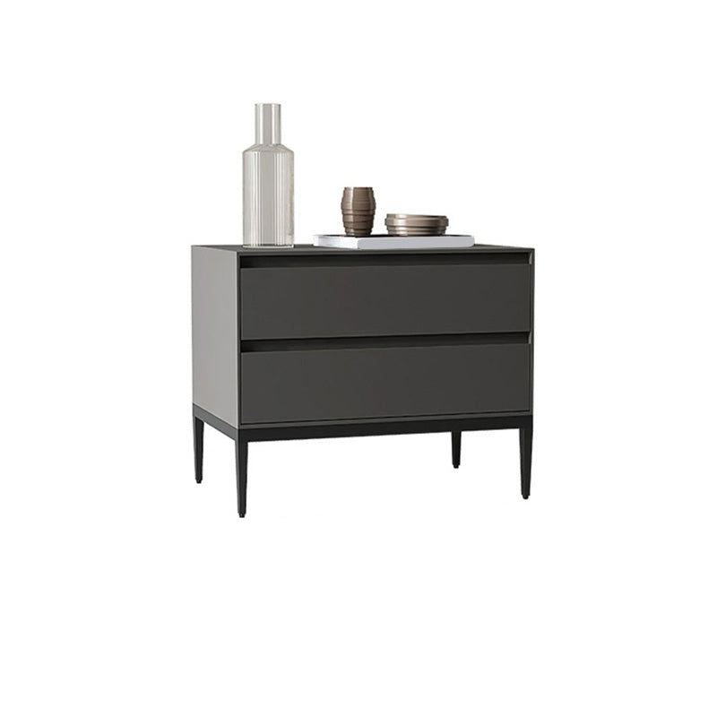 Wood 2-drawer Nightstand 20" Tall Accent Table Nightstand with 4 Legs Clearhalo 'Bedroom Furniture' 'furn' 'furn_night_stand' 'Furniture' 'night_stand' 'Nightstands' 5437769