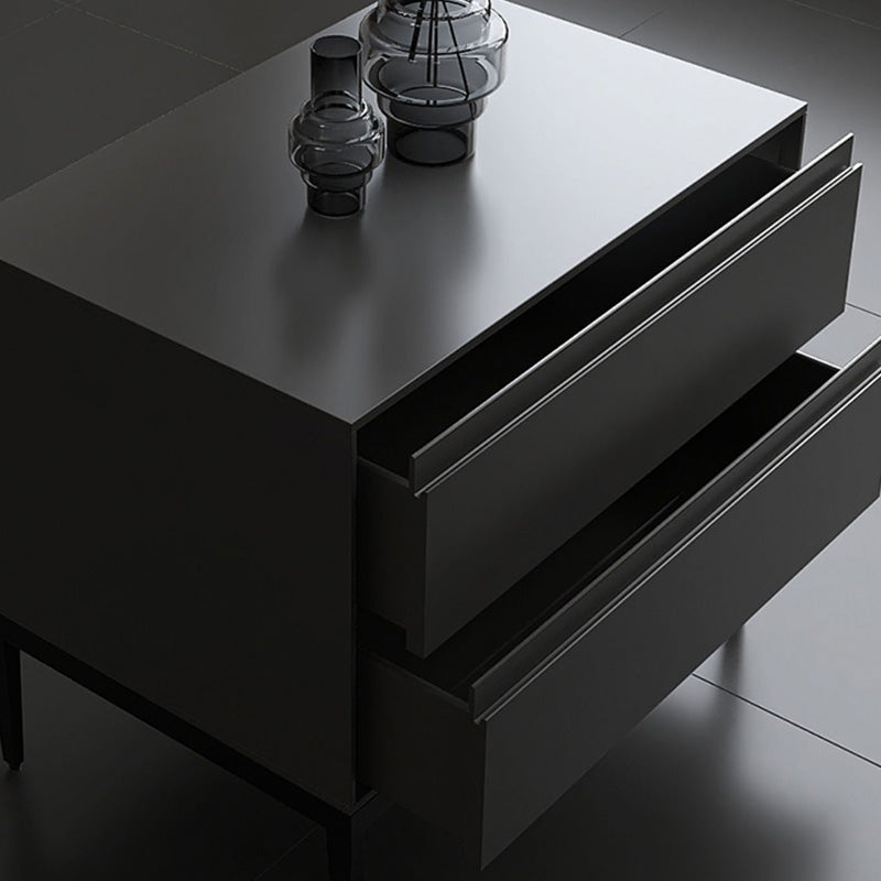 Wood 2-drawer Nightstand 20" Tall Accent Table Nightstand with 4 Legs Clearhalo 'Bedroom Furniture' 'furn' 'furn_night_stand' 'Furniture' 'night_stand' 'Nightstands' 5437770