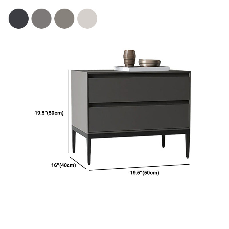 Wood 2-drawer Nightstand 20" Tall Accent Table Nightstand with 4 Legs Clearhalo 'Bedroom Furniture' 'furn' 'furn_night_stand' 'Furniture' 'night_stand' 'Nightstands' 5437775