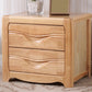 Traditional 20-inch Tall Solid Wood Nightstand 2-Drawer Night Table