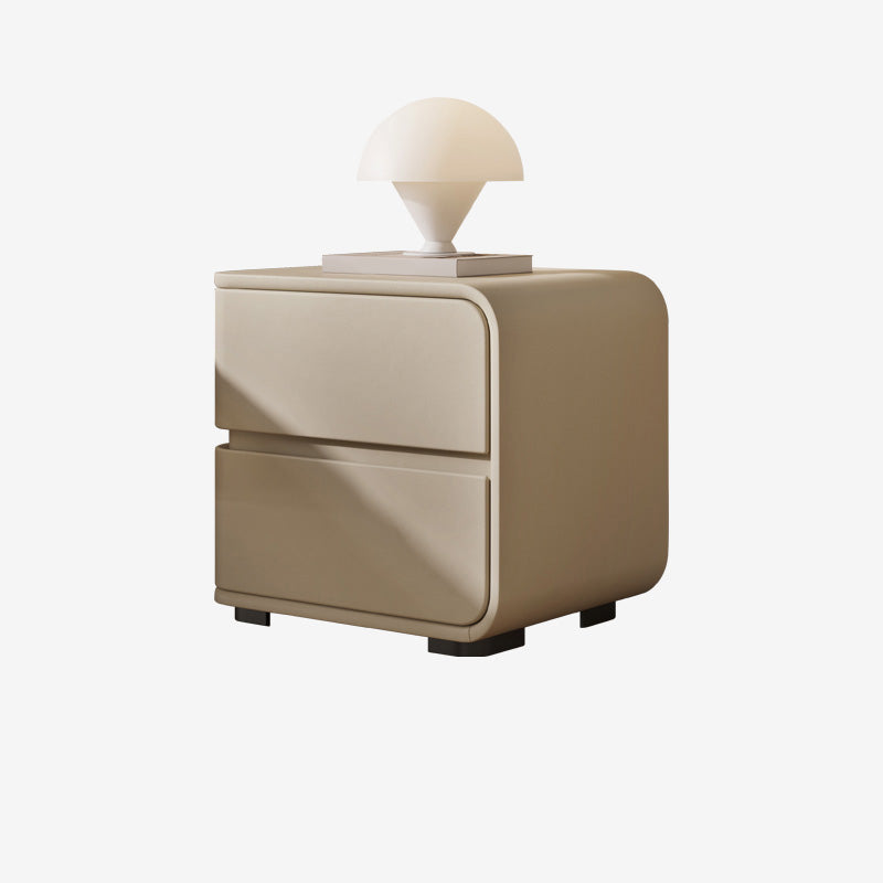 18.5 "de altura Madera de noche con cajones de acento Nightshand