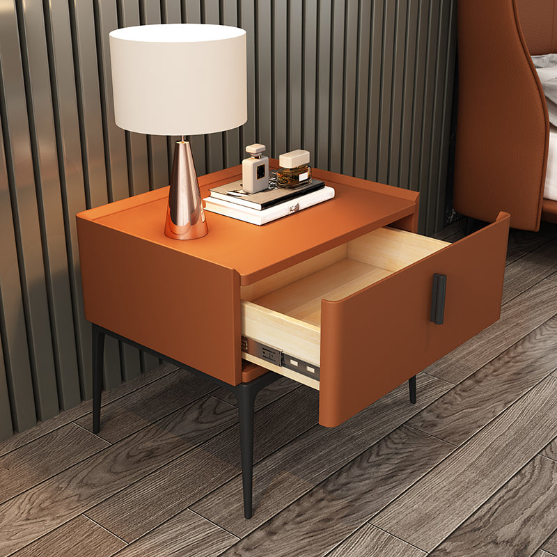 Mid-Century Modern 19-inch Tall Night Table 4 Legs Nightstand with 1 Drawer Clearhalo 'Bedroom Furniture' 'furn' 'furn_night_stand' 'Furniture' 'night_stand' 'Nightstands' 5437891