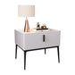 Mid-Century Modern 19-inch Tall Night Table 4 Legs Nightstand with 1 Drawer White Clearhalo 'Bedroom Furniture' 'furn' 'furn_night_stand' 'Furniture' 'night_stand' 'Nightstands' 5437892