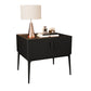Mid-Century Modern 19-inch Tall Night Table 4 Legs Nightstand with 1 Drawer Black Clearhalo 'Bedroom Furniture' 'furn' 'furn_night_stand' 'Furniture' 'night_stand' 'Nightstands' 5437896