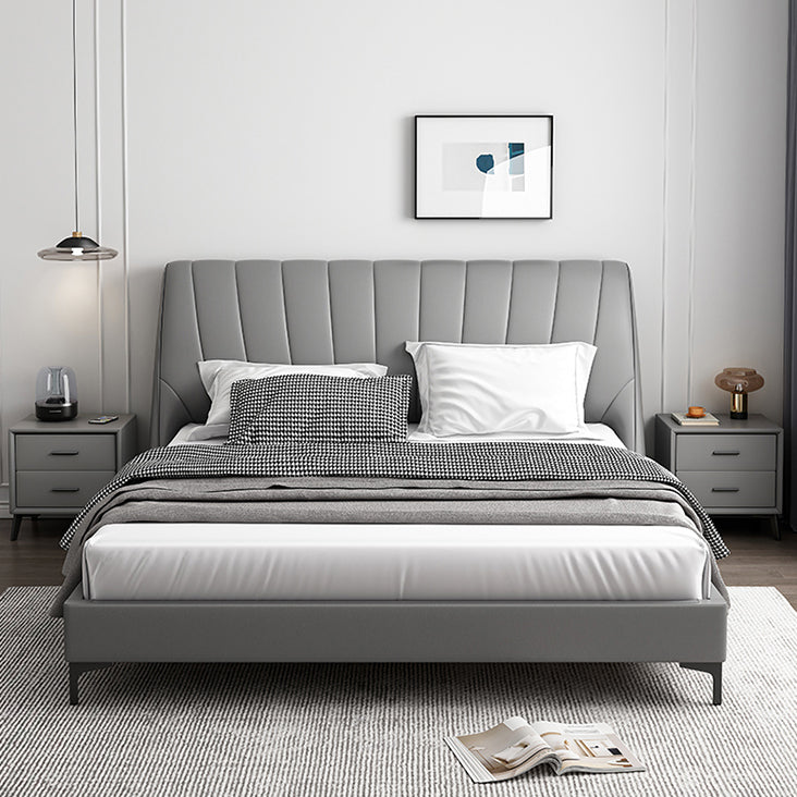 2-Drawer Accent Night Table 19" Tall Nightstand with Iron Legs