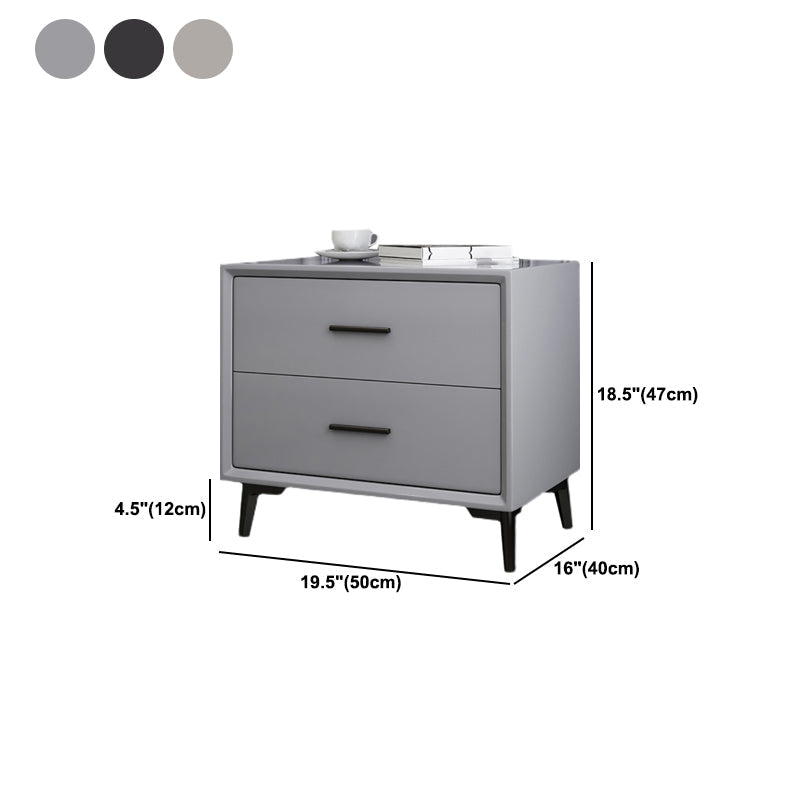 引き出し長方形のトップナイトテーブルを備えた現代のナイトスタンド
