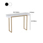 Tavolo da console glam di marmo e metallo rettangolo in bianco e nero