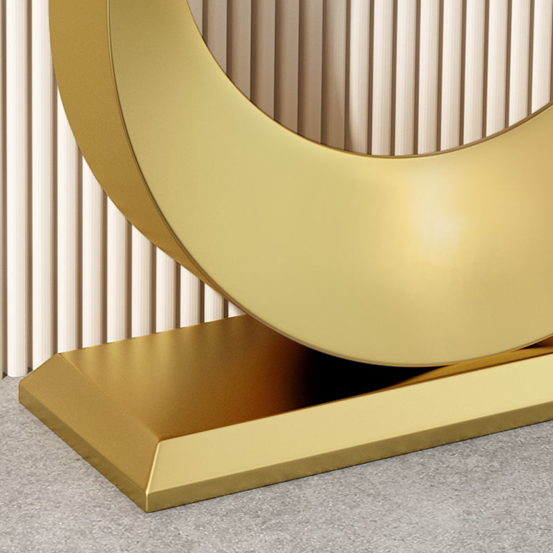 Table de la console abstraite en marbre glamour / métal.