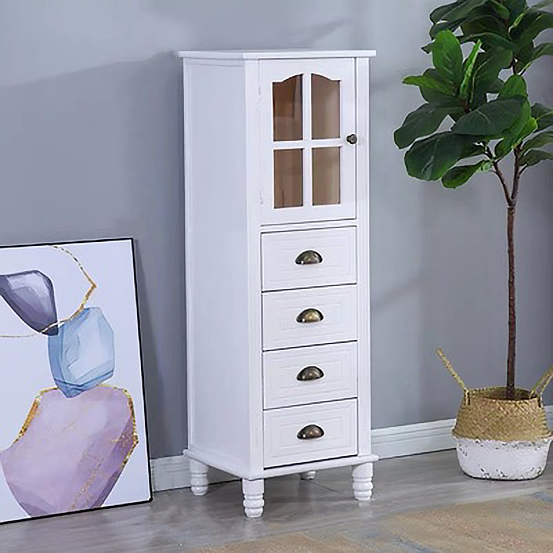 Contemporaneo 1 - porta 1 ripiana vetro in vetro con cassetto in legno massiccio