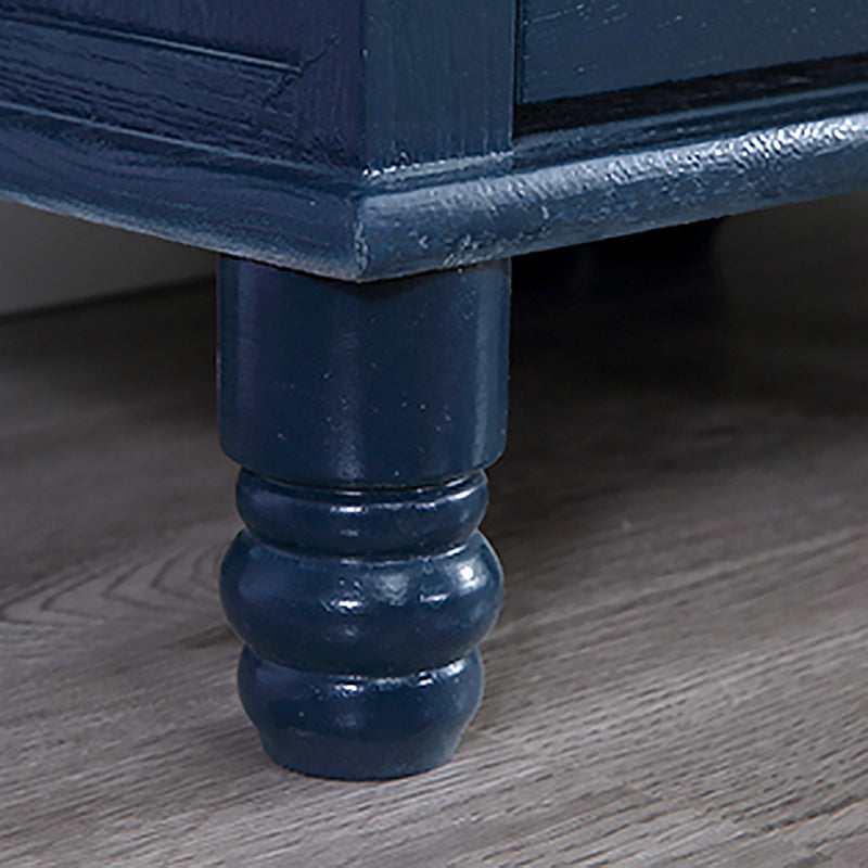 コンテンポラリー1-ドア1棚のガラスが引き出しでパンしたソリッドウッドチェスト